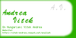 andrea vitek business card